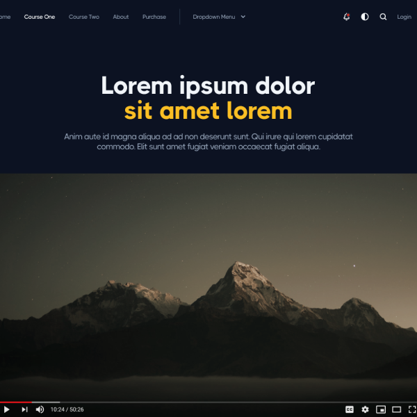 HiLearning TailwindCss & ReactJs Learning Management Theme (Coming Soon Strapi Backend)