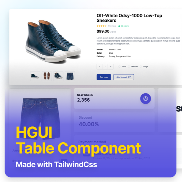 TailwindCss Table Components