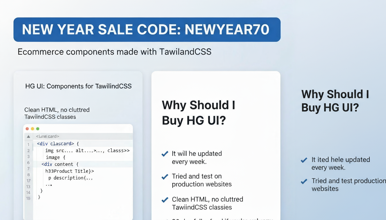 TailwindCss Ecommerce Components
