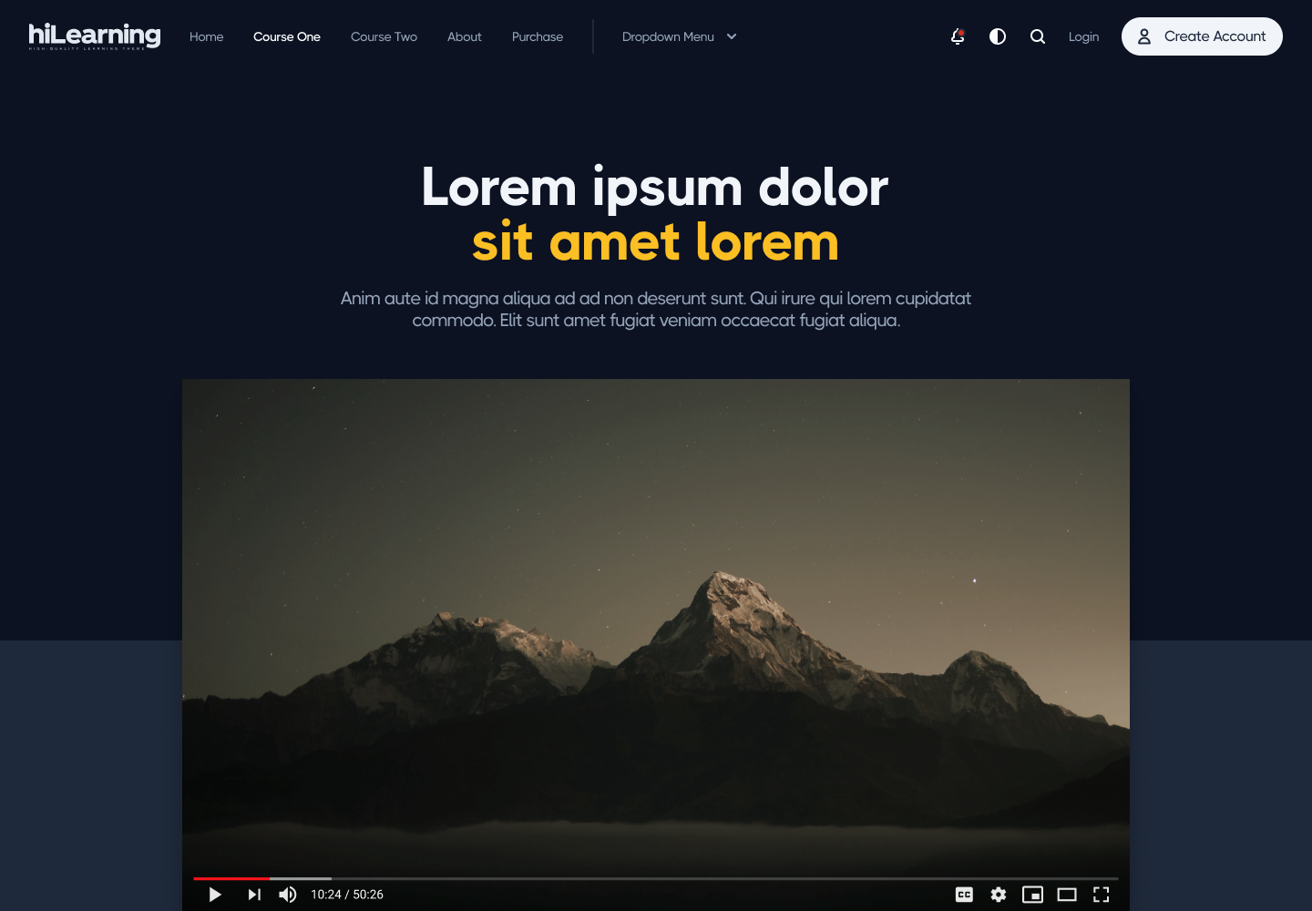 HiLearning TailwindCss & ReactJs Learning Management Theme (Coming Soon Strapi Backend) - Image 2