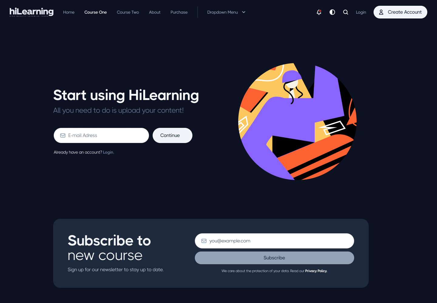 HiLearning TailwindCss & ReactJs Learning Management Theme (Coming Soon Strapi Backend) - Image 5