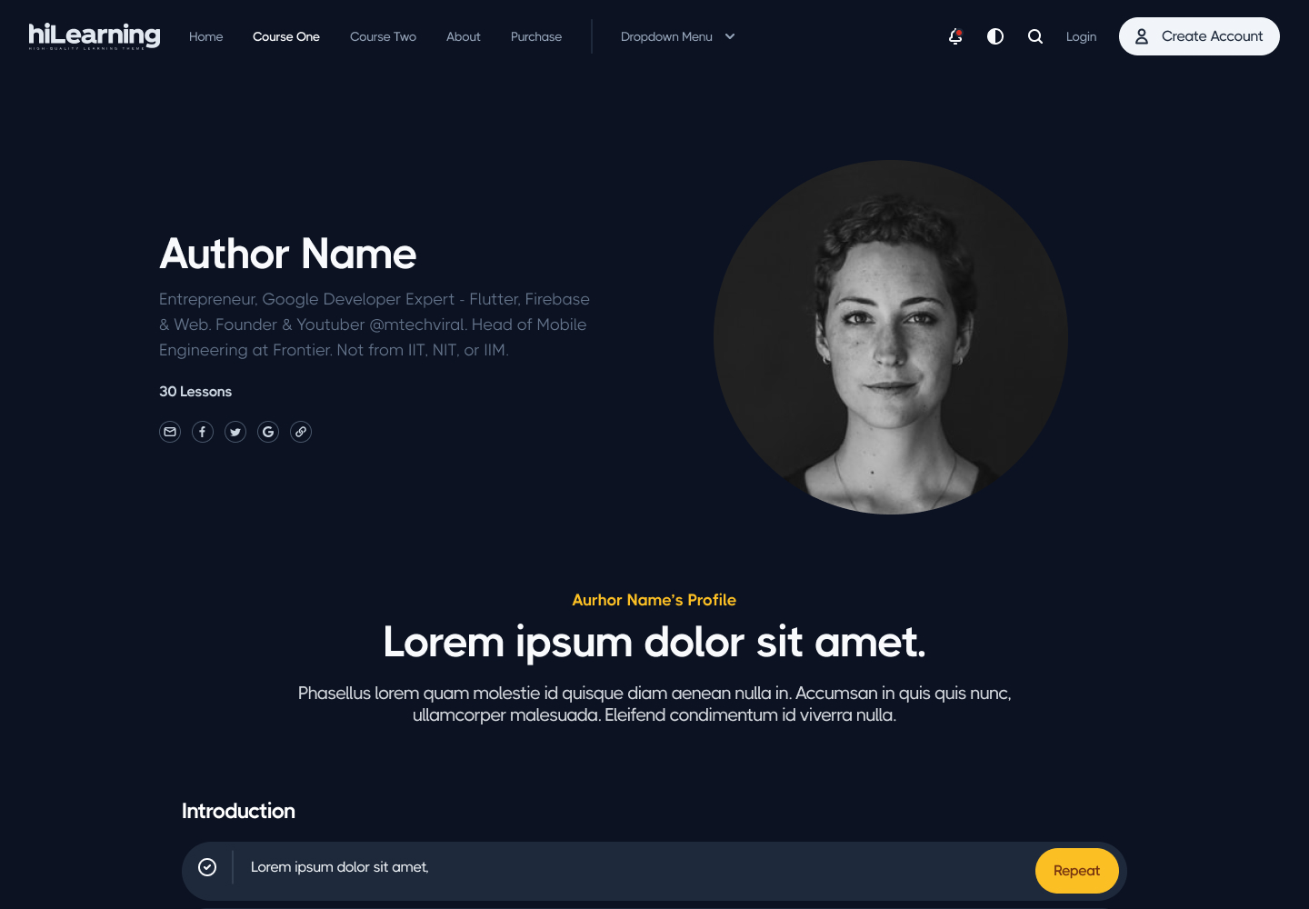 HiLearning TailwindCss & ReactJs Learning Management Theme (Coming Soon Strapi Backend) - Image 6