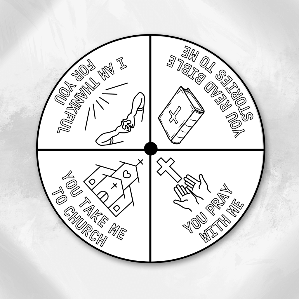 Father's Day Coloring Wheel, Printable Sunday School Lesson, Christian Printable Craft, Scripture Activity,Bible Coloring Page, Gift for Dad - Image 2