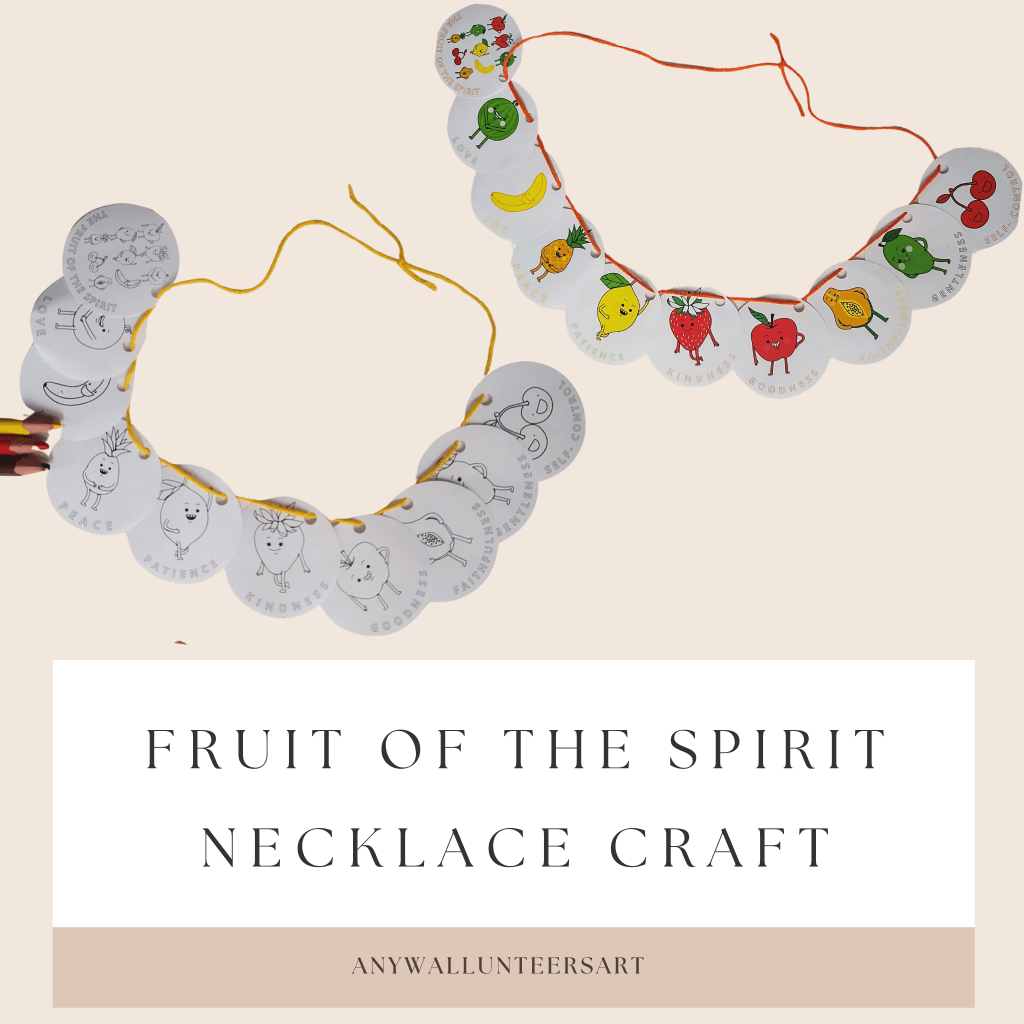 Galatians 5:12-13 Fruit of the Spirit Necklace Craft, Fruit of the Spirit Activity, Homeschool Worksheet, Printable Sunday School Craft - Image 3