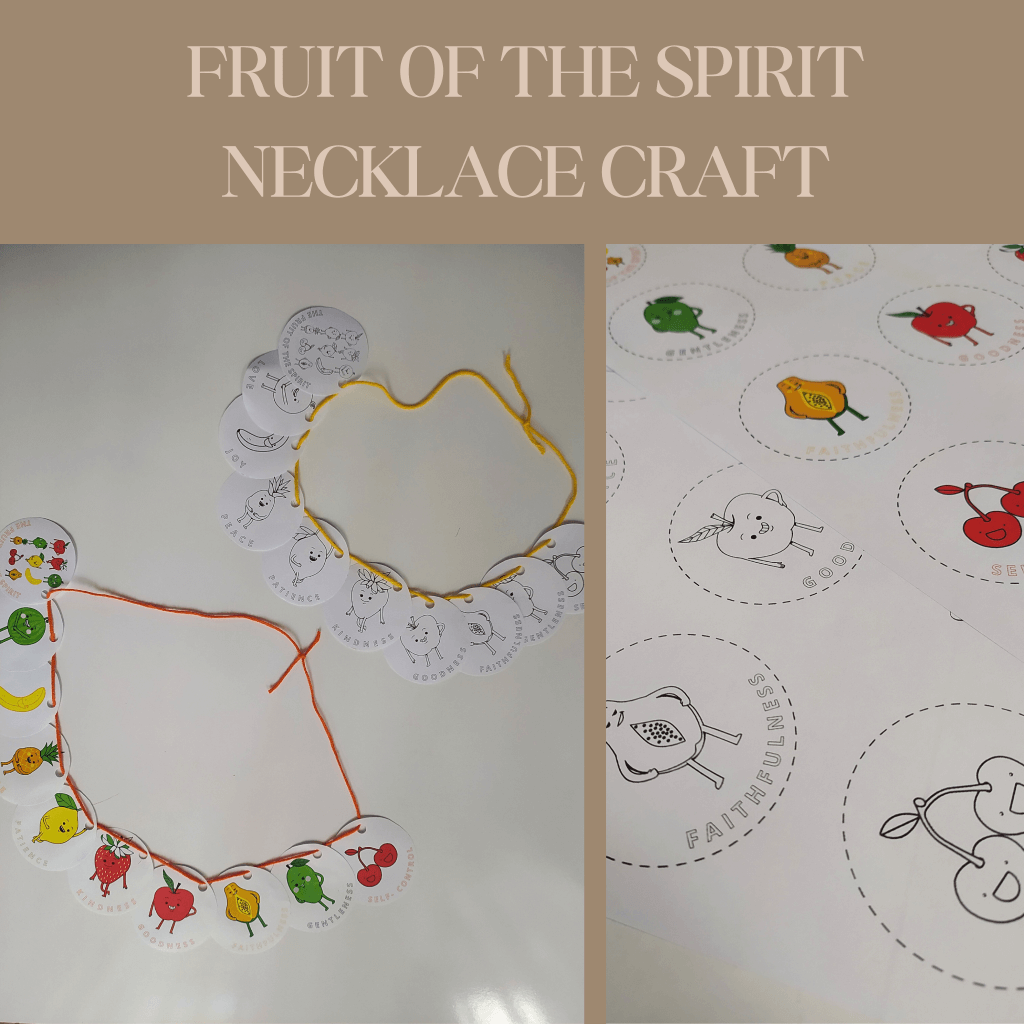 Galatians 5:12-13 Fruit of the Spirit Necklace Craft, Fruit of the Spirit Activity, Homeschool Worksheet, Printable Sunday School Craft - Image 8