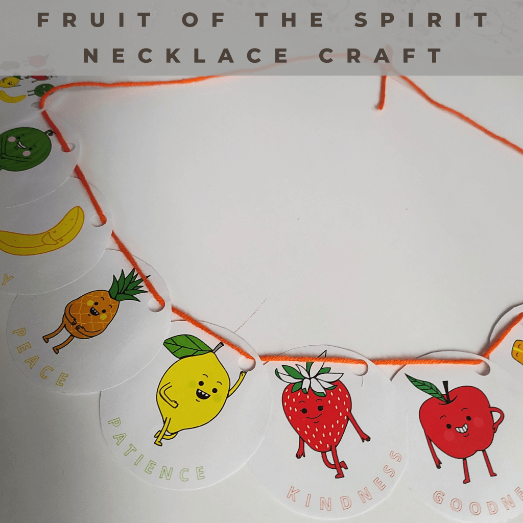 Galatians 5:12-13 Fruit of the Spirit Necklace Craft, Fruit of the Spirit Activity, Homeschool Worksheet, Printable Sunday School Craft - Image 9