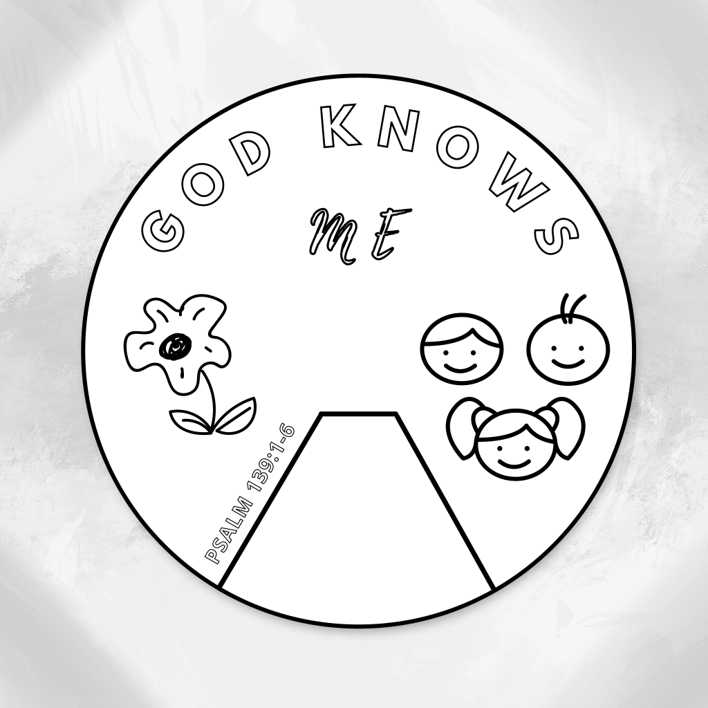 God Knows Me Coloring Wheel,Sunday School Lesson Craft, Bible Scripture Memory for Kids,Printable Bible Activity,Bible Story,Prayer Activity - 2